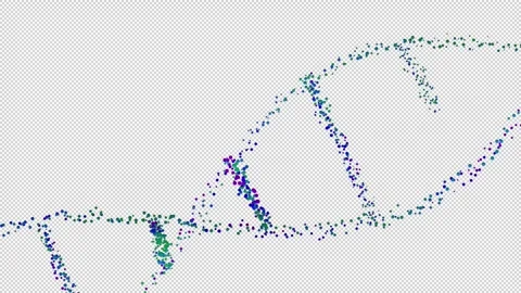 Colorful DNA genetic code rotating Stock Footage 294794056