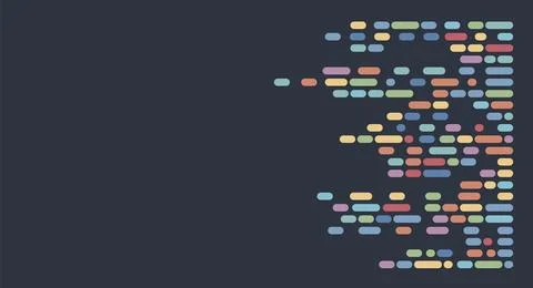Colorful DNA Sequencing Genetic Code Stock Illustration
