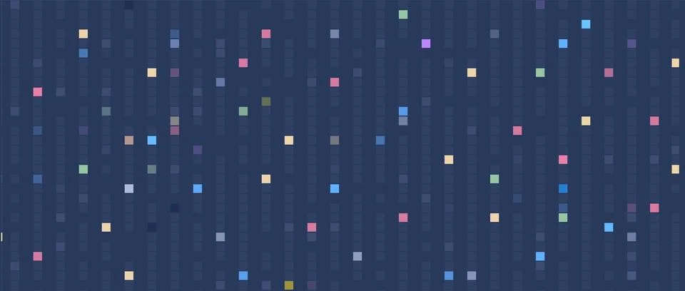 Colorful DNA Sequencing Genetic Code 库存插图