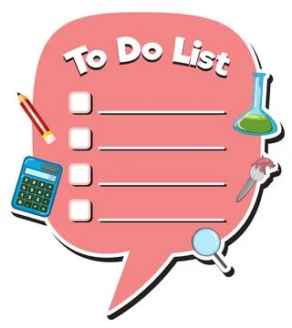 Colorful To-Do List Illustration イラスト素材