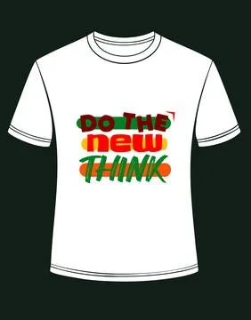 Colorful Do The New Think Typography T Shirt Vector Design Template Stock-Illustration