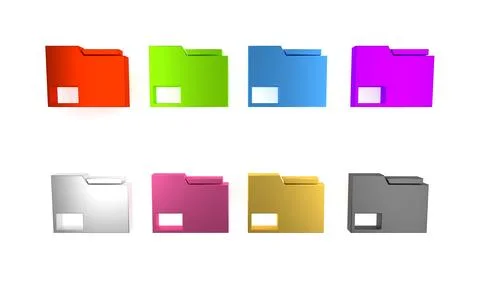 Colorful Document folder icon isolated on white background. Accounting bind.. Stock Illustration