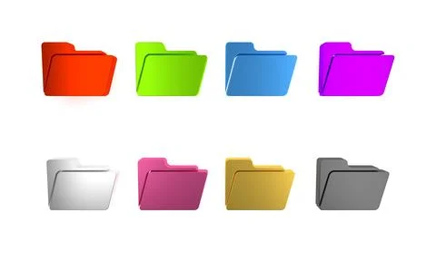 Colorful Document folder icon isolated on white background. Accounting bind.. Stock Illustration