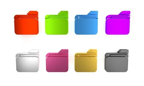 Colorful Document folder icon isolated on white background. Accounting bind.. Stock-Illustration