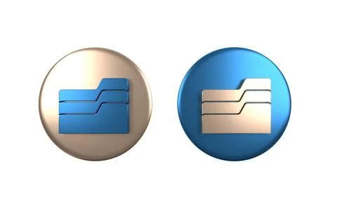 Colorful Document folder icon isolated on white background. Accounting bind.. Stock Illustration