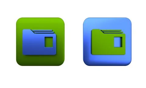 Colorful Document folder icon isolated on white background. Accounting bind.. Stock Illustration