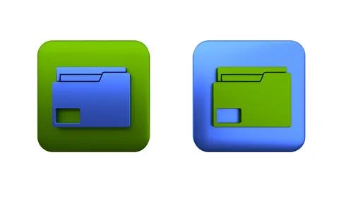 Colorful Document folder icon isolated on white background. Accounting bind.. Illustrazione stock