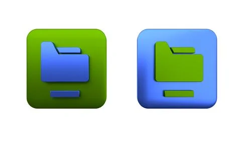 Colorful Document folder icon isolated on white background. Accounting bind.. Stock Illustration