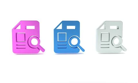 Colorful Document with graph chart icon isolated on white background. Repor.. Illustrazione stock