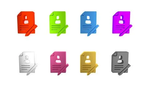Colorful Document with shield icon isolated on white background. Insurance .. Stock Illustration