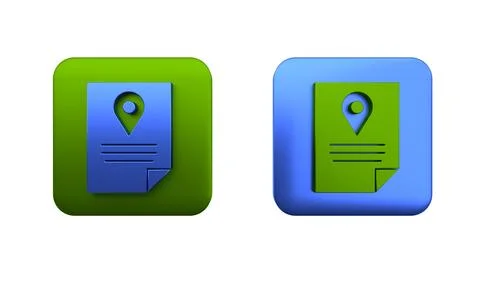 Colorful Document tracking marker system icon isolated on white background... Stock Illustration