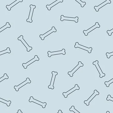 Colorful Dog bone seamless pattern background. Stock Illustration