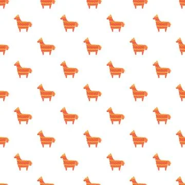 Colorful donkey pinata seamless pattern celebrating fiesta party 스톡 일러스트