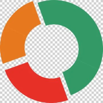 Colorful donut chart, presentation (2) イラスト素材