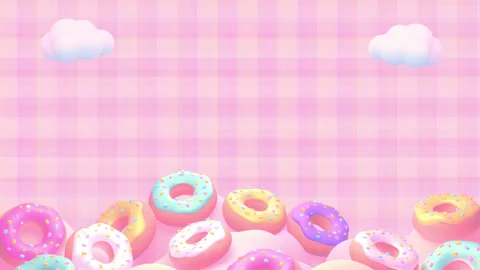 Colorful donuts background Stock Footage 246195826