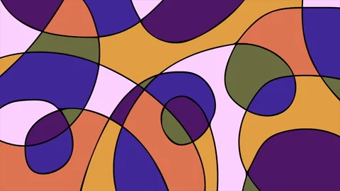 Colorful doodle art background pattern on a seamless loop Stock Footage 335698874