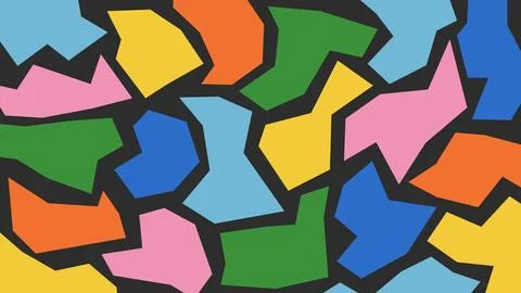 Colorful doodle background. Abstract pattern with geometric shapes and figures Stock Illustration