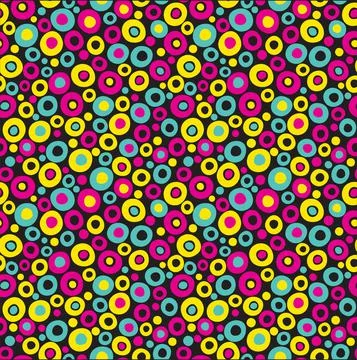 Colorful Doodle Circle Pattern Background Wallpaper Stock Illustration
