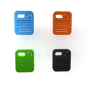 Colorful Dossier folder icon isolated on white background. Minimalism conce.. Illustrazione stock