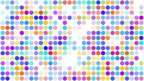 Colorful dot flat style on white background, looped Stock Footage 86412073