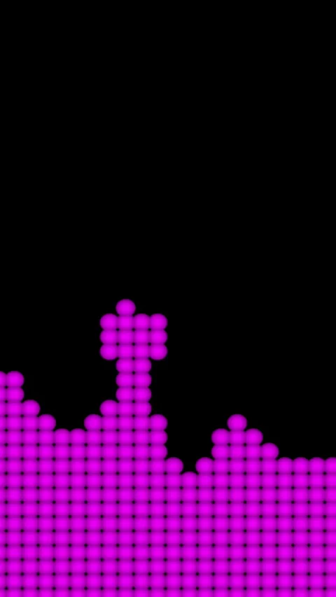 Colorful Dot Grid Fluid Wave Audio Visualizer Loop Stock Footage 339504924