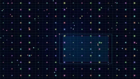 Colorful Dot Grid Matrix Loop - Hypnotic Data Visualization Backdrop Stock Footage 341568483