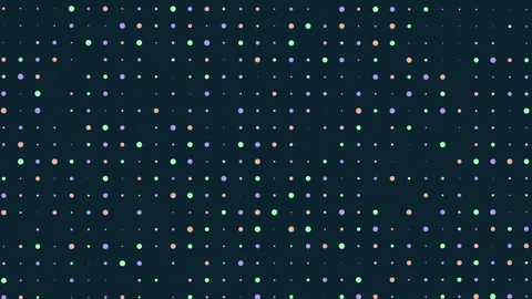 Colorful dot grid pattern on dark background Stock-Footage 317389195
