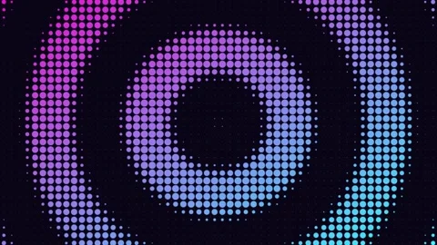 Colorful Dot Matrix Pattern Design With Gradient Shades Displayed Artwork Stock Footage 348717835
