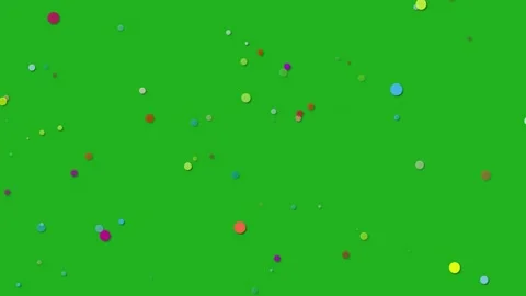 Colorful dot particles motion graphics with green screen background Stock Footage 265750986