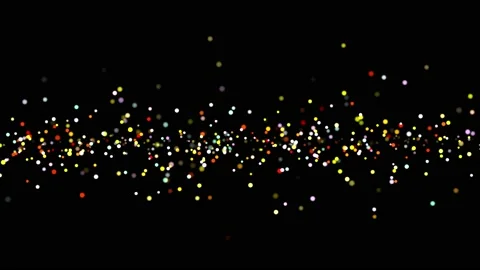 Colorful dot particles  moving around footage Stock Footage 232652965