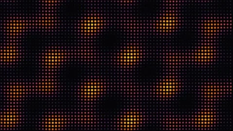 Colorful dot pattern on dark background with varying shapes and sizes Stock Footage 337233720