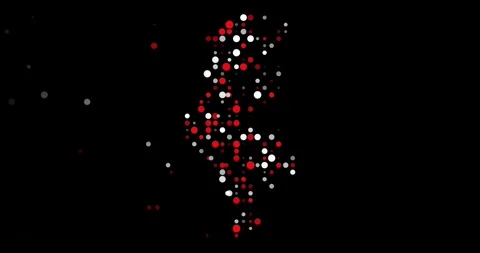 Colorful Dot Pattern Emerging as Tunisia Country Silhouette Animation Stock Footage 315531321
