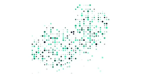 Colorful Dot Pattern Emerging as Zambia Country Silhouette Animation Stock Footage 315750159