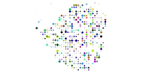 Colorful Dot Pattern Emerging as Zimbabwe Country Silhouette Animation Stock Footage 315750929