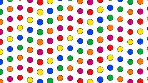 Colorful Dot Pattern Motion Video with Vibrant Red Blue Green and Yellow Dots 動画素材 342526881