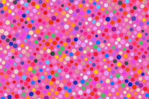Colorful dot pattern with pink background and vibrant spots Stock Photos