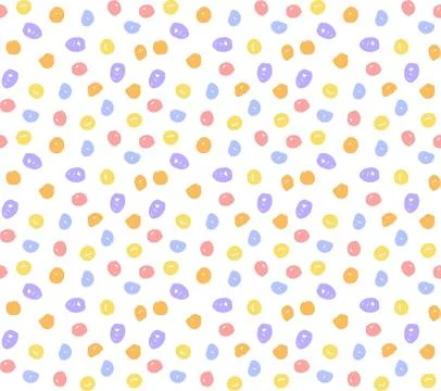 Colorful dot pattern, red, blue, yellow, vector Stock Illustration