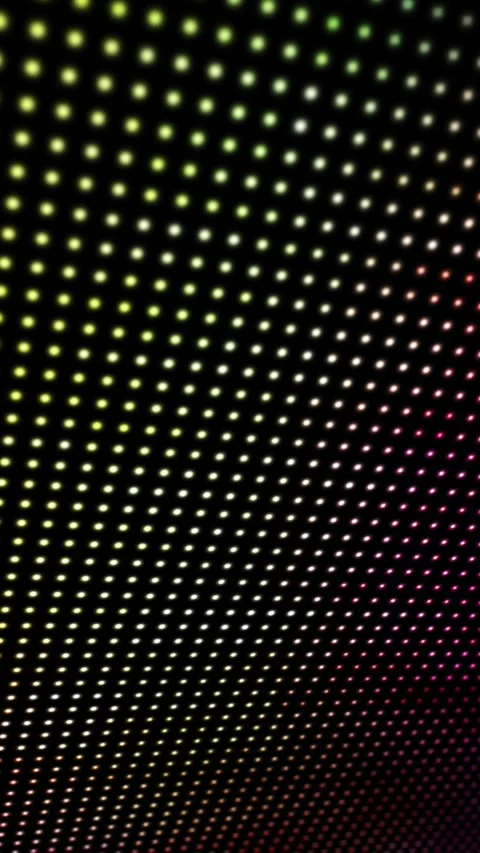 Colorful dot patterns forming dynamic gradients on dark background Stock Footage 294422747