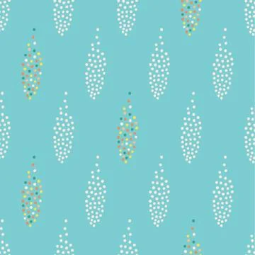 Colorful dot repeat seamless pattern. Blue illustration. Stock Illustration