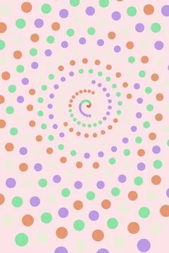 Colorful Dot Spiral Pattern Background Stock Photos