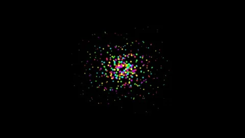 Colorful dots abstract motion digital pattern vibrant particles dynamic bac.. Stock Footage 345547277