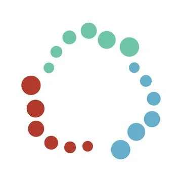 Colorful Dots Arranged In Circle Stock Illustration