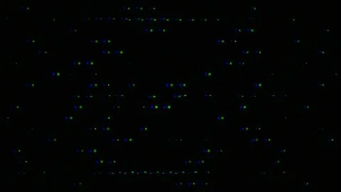 Colorful dots create a digital pattern on a dark background Stock Illustration