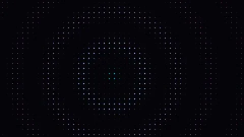 Colorful dots create a pattern on a dark background with depth Stock Footage 337073483