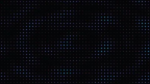 Colorful dots create patterns on a dark background in motion Stock Footage 337233884
