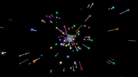 Colorful dots exploding from the center motion background Stock Footage 72658241