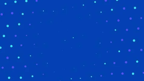 Colorful dots floating in dark space background Illustrazione stock