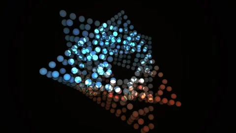 Colorful dots forming triangles on black background. Stock Footage 335507806
