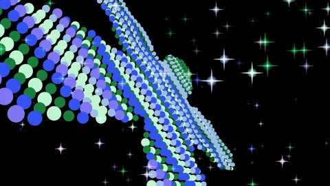 Colorful Dots Forming a Twisting Shape. Stock Footage 329500166