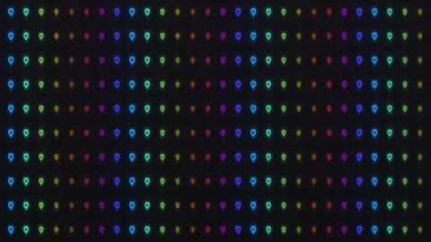 Colorful dots in a grid pattern create vibrant visual Stock Footage 339296539